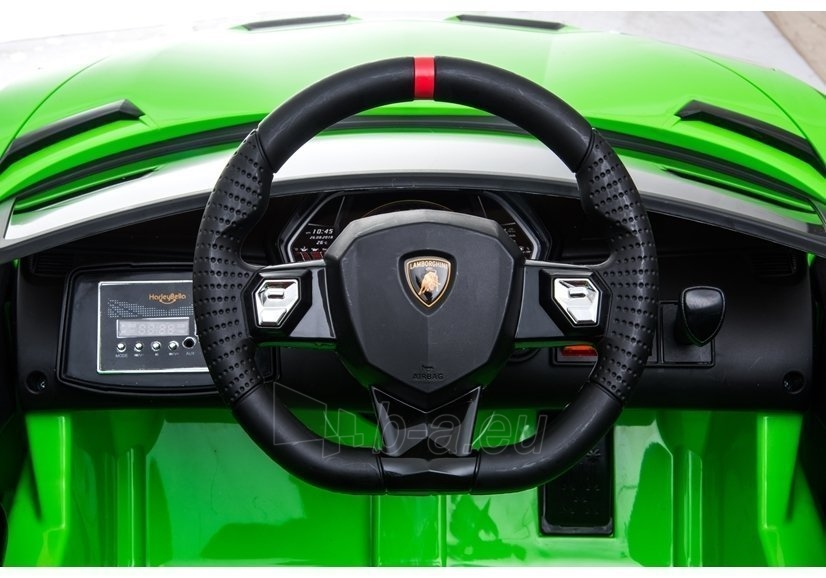 Vaikiškas vienvietis elektromobilis "Lamborghini Aventador", žalias paveikslėlis 7 iš 16