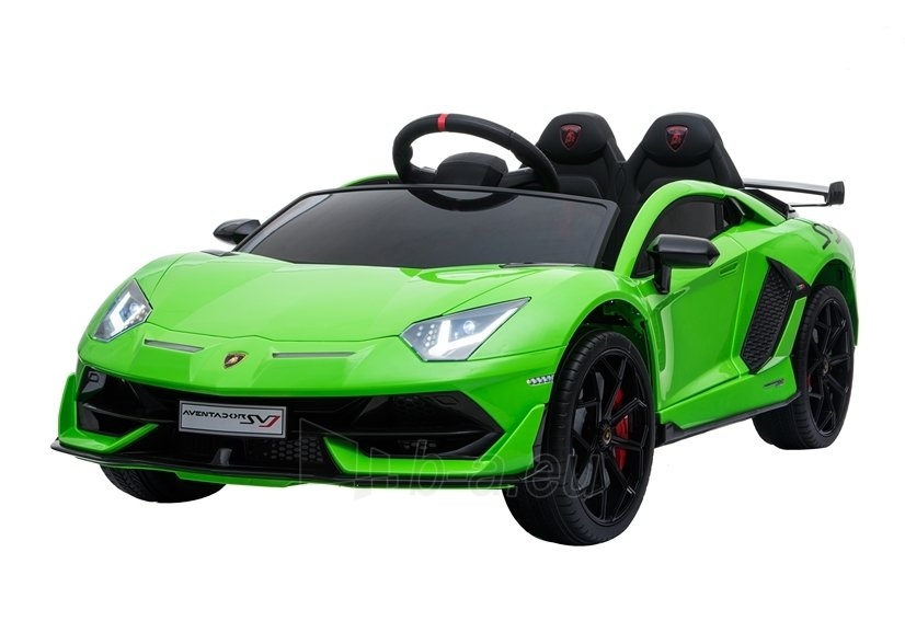 Vaikiškas vienvietis elektromobilis "Lamborghini Aventador", žalias paveikslėlis 2 iš 16