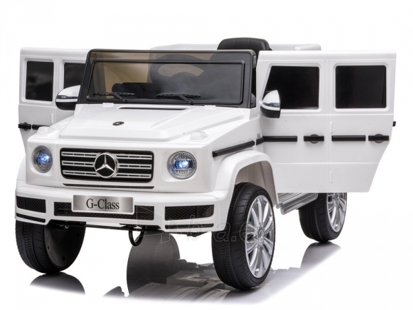 Vaikiškas vienvietis elektromobilis "Mercedes G500", baltas paveikslėlis 13 iš 17