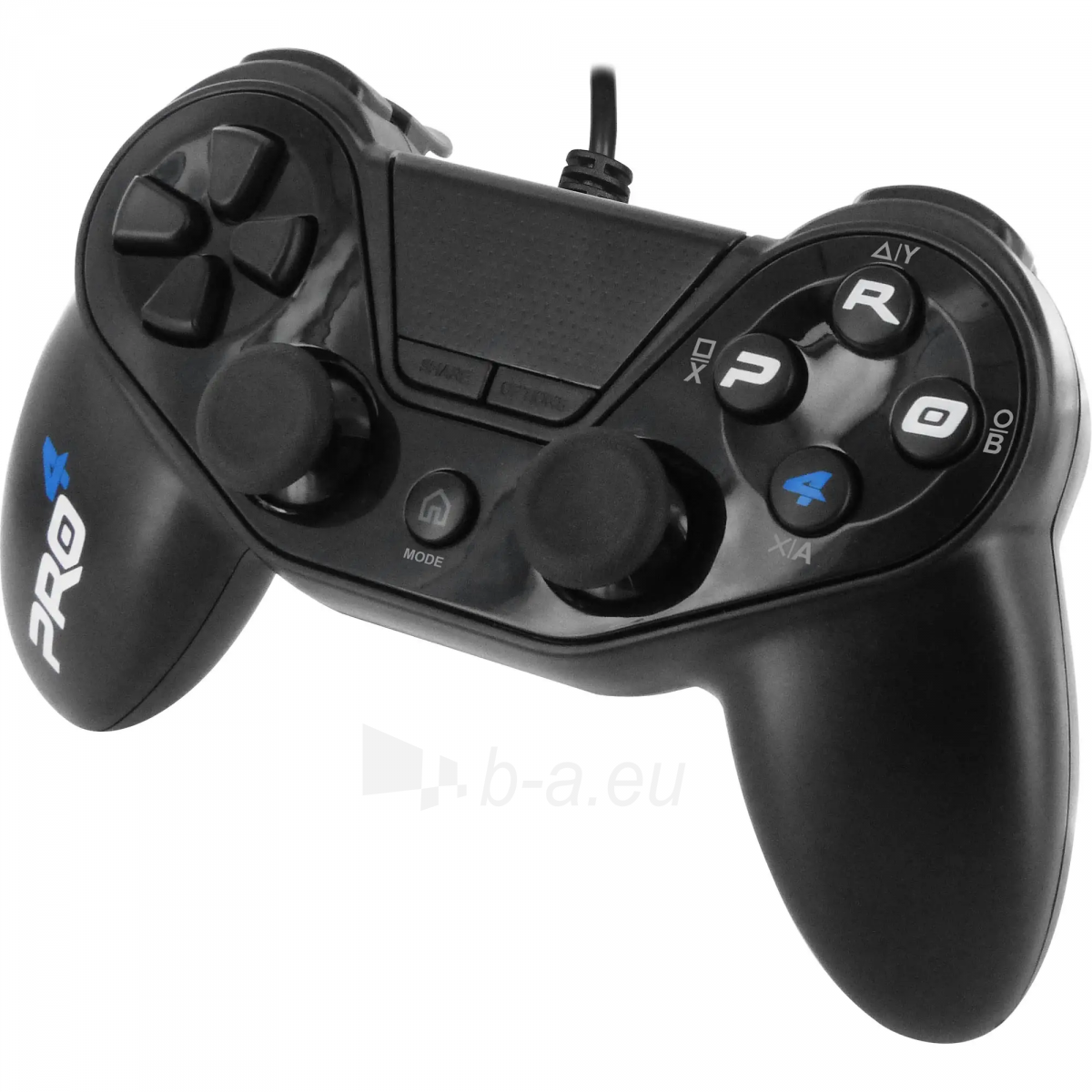 Vairalazdė Subsonic Pro 4 Wired Controller for PS4 Black paveikslėlis 2 iš 7