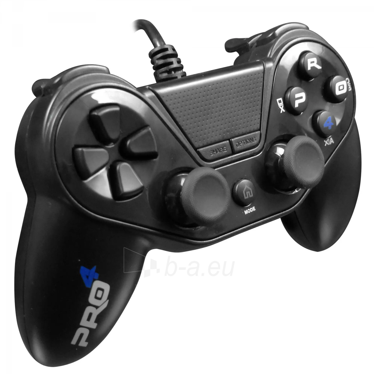 Vairalazdė Subsonic Pro 4 Wired Controller for PS4 Black paveikslėlis 3 iš 7