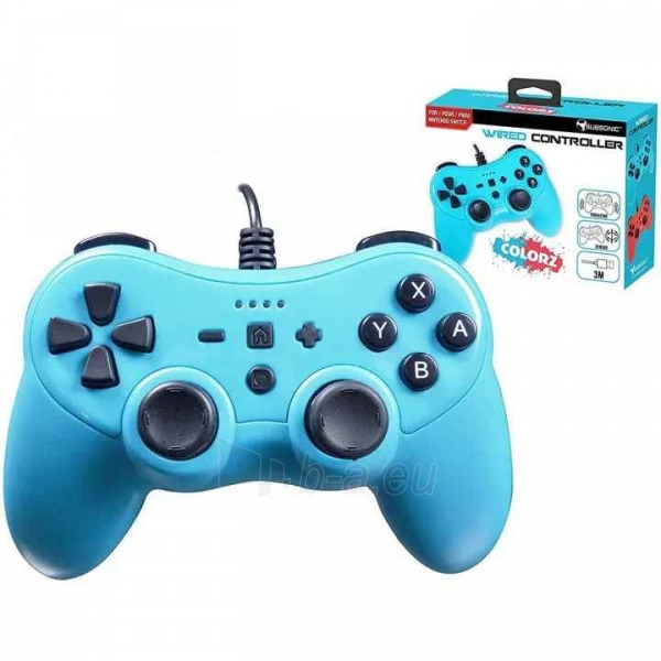 Vairalazdė Subsonic Wired Controller Colorz Neon Blue for Switch paveikslėlis 8 iš 10