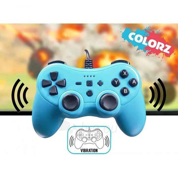 Vairalazdė Subsonic Wired Controller Colorz Neon Blue for Switch paveikslėlis 5 iš 10