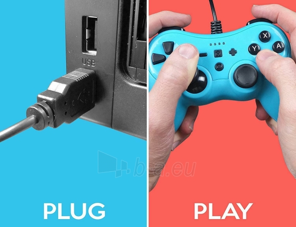 Vairalazdė Subsonic Wired Controller Colorz Neon Blue for Switch paveikslėlis 3 iš 10