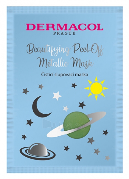 Veido mask Dermacol (Beautifying Brightening Peel-Off Metallic Mask) 15 ml paveikslėlis 1 iš 1