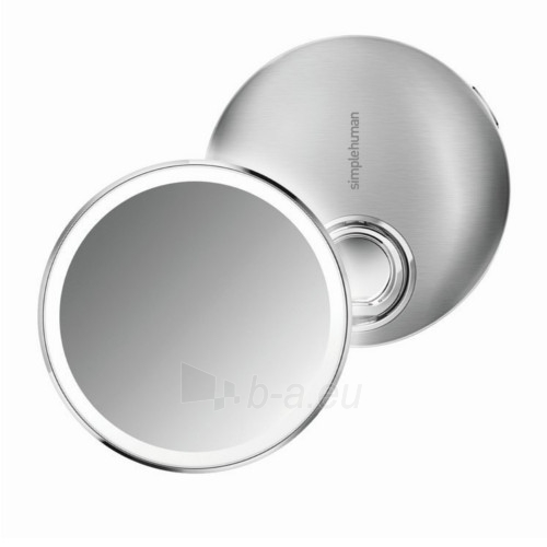 Veidrodis Simplehuman Pocket Rechargeable Cosmetic Mirror Sensor Compact with LED Lighting, 3x Magnification paveikslėlis 1 iš 10