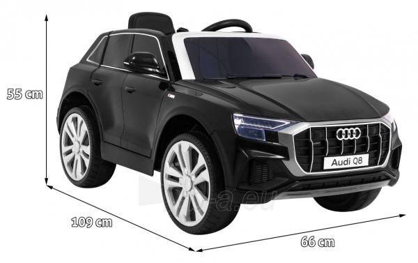 Vienvietis elektromobilis Audi Q8 LIFT, juodas paveikslėlis 12 iš 13