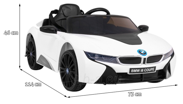 Vienvietis elektromobilis BMW I8 LIFT, baltas paveikslėlis 13 iš 14