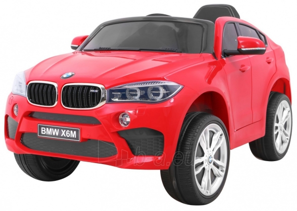 Vienvietis elektromobilis BMW X6M, raudonas paveikslėlis 1 iš 12