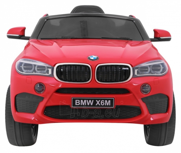 Vienvietis elektromobilis BMW X6M, raudonas paveikslėlis 10 iš 12