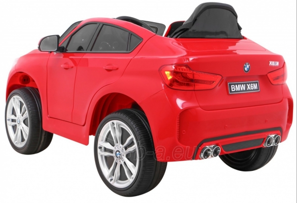 Vienvietis elektromobilis BMW X6M, raudonas paveikslėlis 9 iš 12