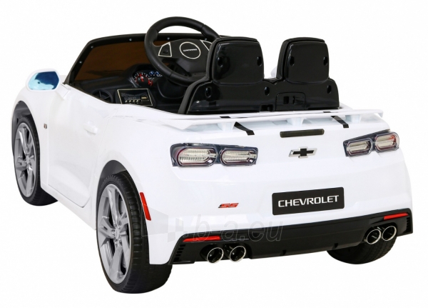 Vienvietis elektromobilis Chevrolet CAMARO 2SS, baltas paveikslėlis 8 iš 12