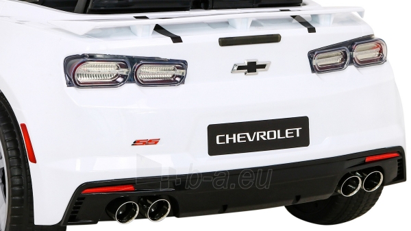 Vienvietis elektromobilis Chevrolet CAMARO 2SS, baltas paveikslėlis 2 iš 12