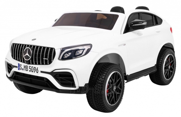 Vienvietis elektromobilis Mercedes Benz GLC 63S, baltas paveikslėlis 1 iš 10