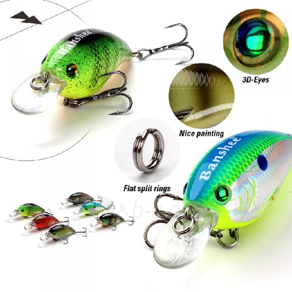 Vobleris Banshee Crankbait Bass 60mm 10g VC01 Mad Lava, Plūdrus paveikslėlis 3 iš 4