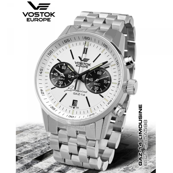 Vostok Europe Gaz-14 Limousine GTLS Chrono 6S21-565A598BR paveikslėlis 4 iš 6