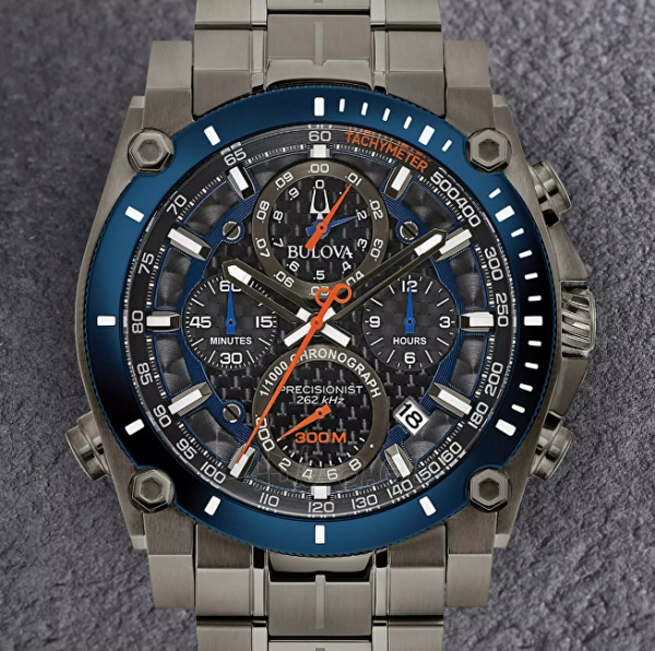 Male laikrodis Bulova Precisionist Champlain Chronograph 98B343 paveikslėlis 5 iš 6