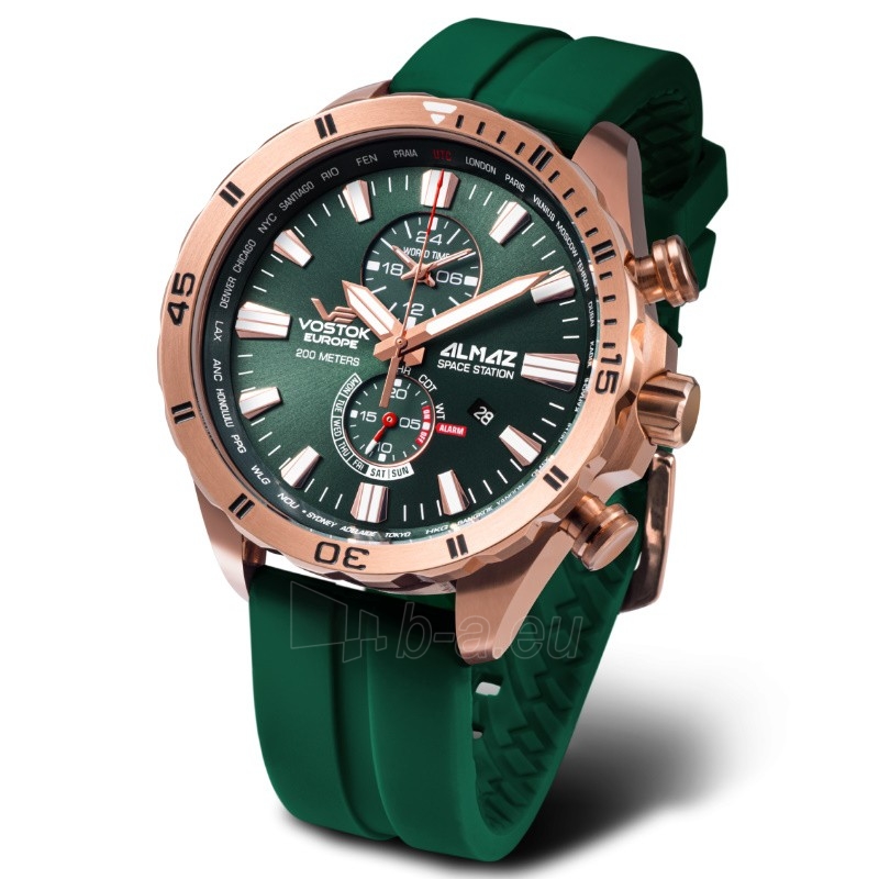 Vyriškas laikrodis Vostok Europe Almaz Multifunction YM8J-320B656SIL/GREEN paveikslėlis 1 iš 4