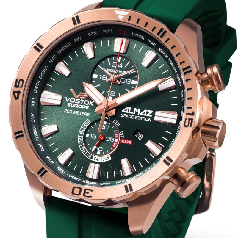 Vyriškas laikrodis Vostok Europe Almaz Multifunction YM8J-320B656SIL/GREEN paveikslėlis 3 iš 4