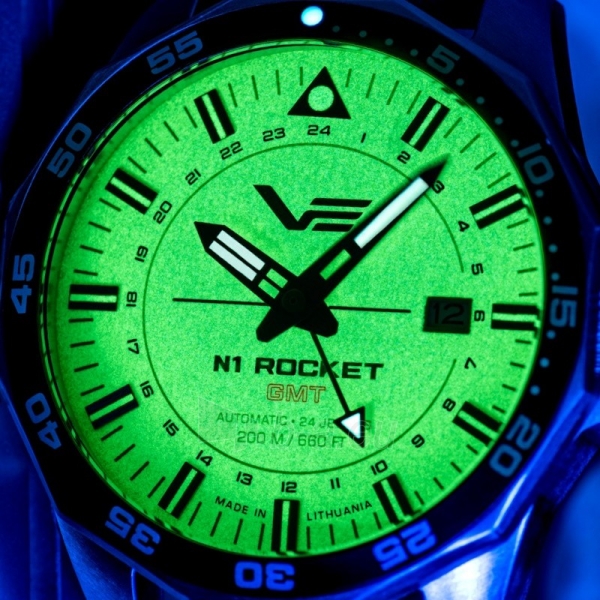 Vyriškas laikrodis Vostok Europe N1 Rocket GMT NH34-225A713BR paveikslėlis 3 iš 3