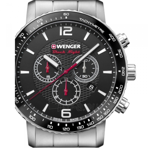 Vyriškas laikrodis WENGER ROADSTER BLACK NIGHT CHRONO 01.1843.103 paveikslėlis 5 iš 6