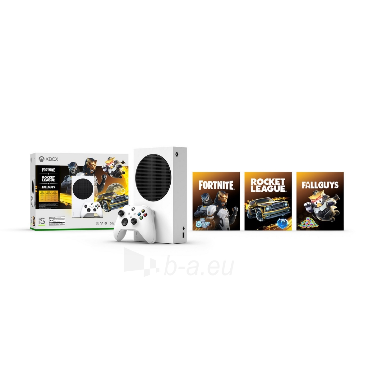 Žaidimų konsolė Microsoft Xbox Series S 512GB + Fortnite + Rocket