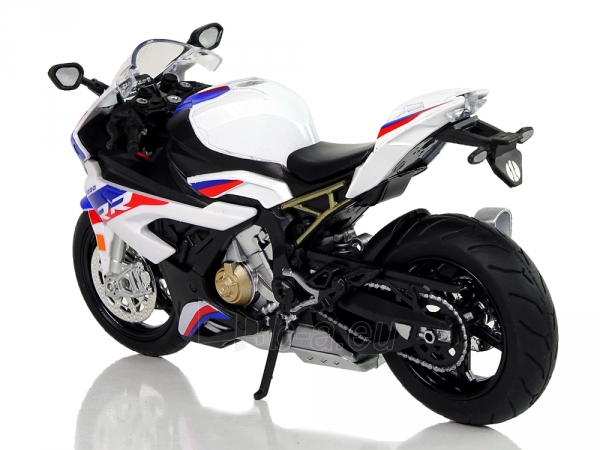 Žaislinis motociklo modelis BMW S1000RR, baltas paveikslėlis 4 iš 5