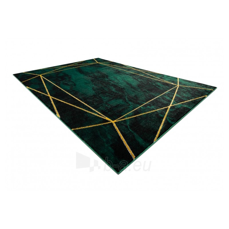 Žalias aukso raštais dekoruotas kilimas EMERALD | 140x190 cm paveikslėlis 4 iš 16