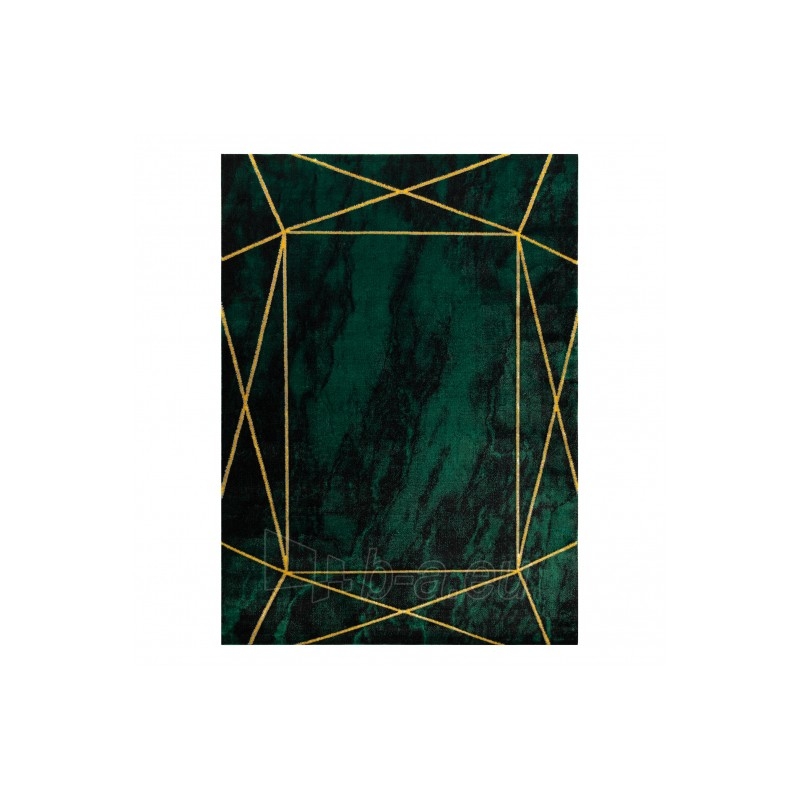 Žalias aukso raštais dekoruotas kilimas EMERALD | 140x190 cm paveikslėlis 3 iš 16