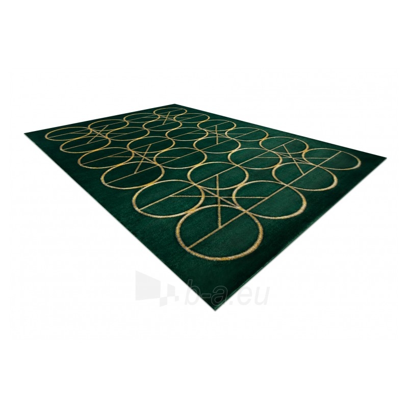 Žalias kilimas su aukso akcentais EMERALD | 120x170 cm paveikslėlis 4 iš 16