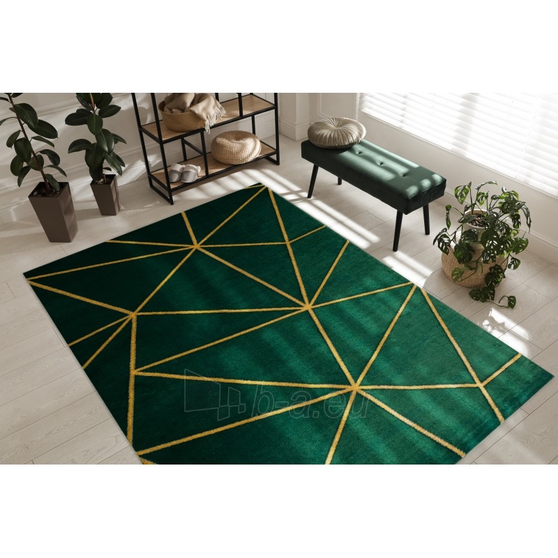 Žalias kilimas su aukso spalvos raštais EMERALD | 120x170 cm paveikslėlis 5 iš 16