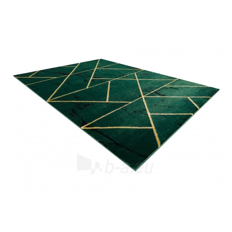 Žalias marmuro rašto kilimas su aukso akcentais EMERALD | 120x170 cm paveikslėlis 3 iš 16