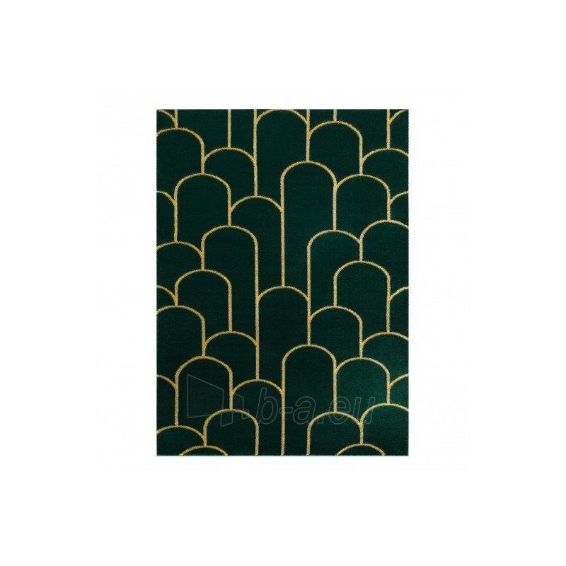 Žalios spalvos kilimas su aukso raštais EMERALD Art deco | 120x170 cm paveikslėlis 3 iš 16