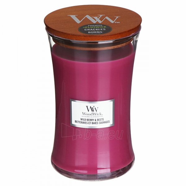 Žvakė WoodWick Scented candle vase large Wild Berry & Beets 609.5 g paveikslėlis 2 iš 2