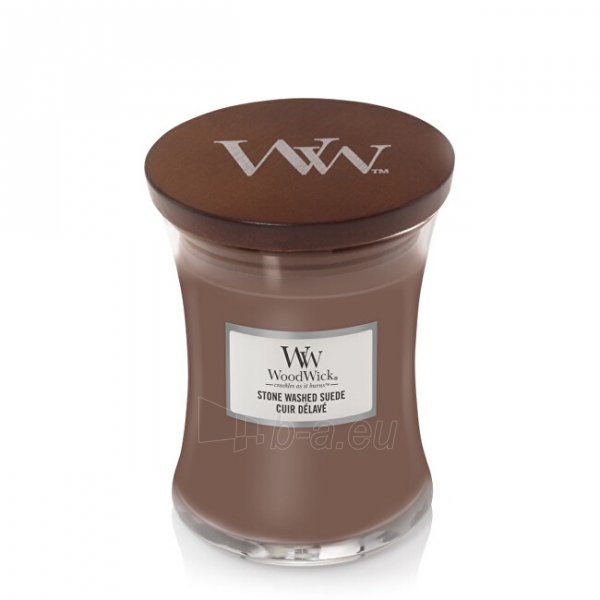 Žvakė WoodWick Scented candle vase medium Stone Washed Suede 275 g paveikslėlis 1 iš 1